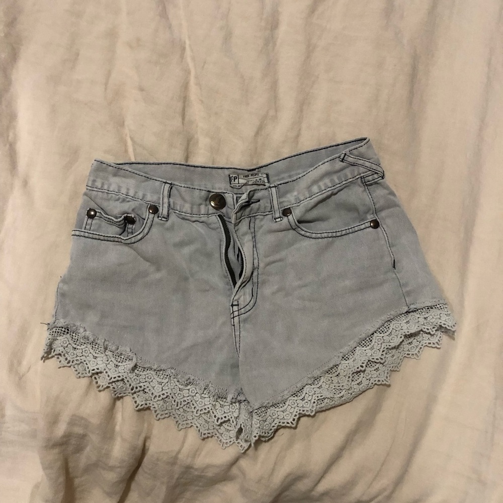 Free People denim shorts